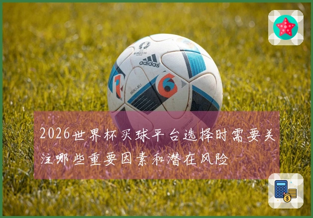 2026世界杯买球平台选择时需要关注哪些重要因素和潜在风险